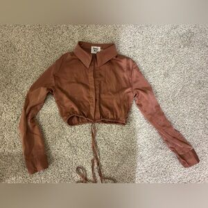 Princess Polly Terracotta Button-Up Blouse